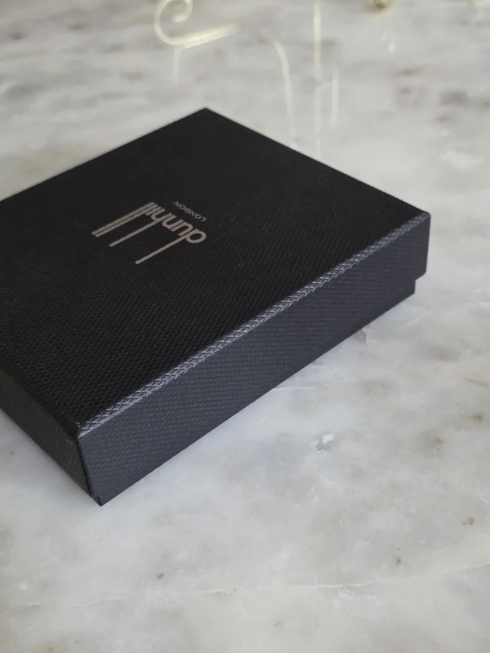 Dunhill Black Textured Card Holder Gift Box Set